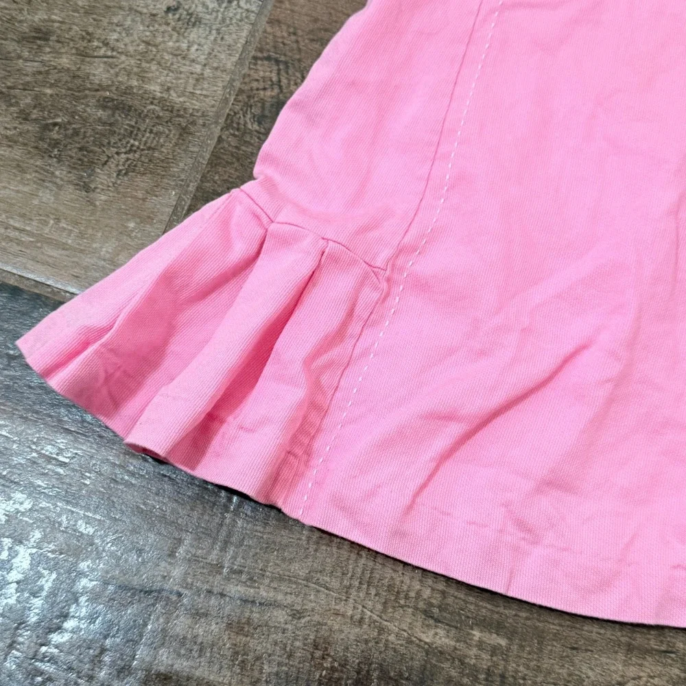 Ralph Lauren Kids Twill Pleated Pinafore Dress(Black Label), Pink, 18M